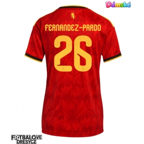 Belgie Matias Fernandez-Pardo #26 Dámské Domácí Dres MS 2026 Krátký Rukáv Belgie Matias Fernandez-Pardo #26 Dámské Domácí Dres MS 2026 Krátký Rukáv